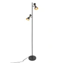 anne light & home Staande lamp PRETO 2-vlams GU10 IP20, zwart dimbaar