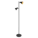 Staande lamp OEROE 2-vlams E14 IP20, zwart dimbaar