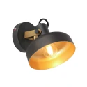 Mexlite Wandarmatuur PRATO 1-vlams E14 IP20, zwart dimbaar
