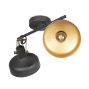 Mexlite Plafondarmatuur PRATO 2-vlams E14 IP20, zwart dimbaar