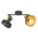 Mexlite Plafondarmatuur PRATO 2-vlams E14 IP20, zwart dimbaar