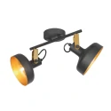 Mexlite Plafondarmatuur PRATO 2-vlams E14 IP20, zwart dimbaar