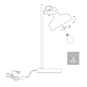 Mexlite Tafelarmatuur PRATO 1-vlams E14 IP20, zwart dimbaar