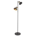 Mexlite Staande lamp PRATO 2-vlams E14 IP20, zwart dimbaar