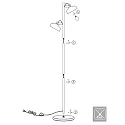 Mexlite Staande lamp PRATO E14 IP20, dimbaar