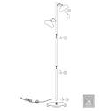 Mexlite Staande lamp PRATO 2-vlams E14 IP20, zwart dimbaar