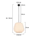anne light & home Pendelarmatuur SABLE E27 IP20, dimbaar
