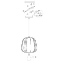 anne light & home Pendelarmatuur SABLE 1-vlams E27 IP20, crème dimbaar