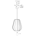 anne light & home Pendelarmatuur SABLE 1-vlams E27 IP20, crème dimbaar