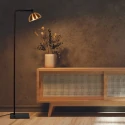 Steinhauer Staande lamp PINTINO 1-vlams GU10 IP20, zwart dimbaar