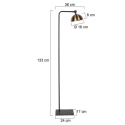 Steinhauer Staande lamp PINTINO 1-vlams GU10 IP20, zwart dimbaar