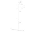 Steinhauer Staande lamp PINTINO 1-vlams GU10 IP20, zwart dimbaar