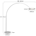 Steinhauer Staande lamp RINGLUX 2-vlams IP20, staal dimbaar