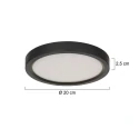 Steinhauer ceiling luminaire LUMINIX 1 flame IP44, black dimmable