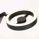 Steinhauer Staande lamp RINGLUX 2-vlams IP20, zwart dimbaar