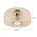 Steinhauer ceiling luminaire BREEZA BEACH 1 flame E27 IP20, black dimmable