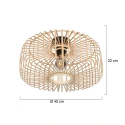 Steinhauer ceiling luminaire BREEZA BEACH 1 flame E27 IP20, black dimmable
