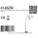 Steinhauer floor lamp BREEZA BEACH 3 flames E27 IP20, black dimmable