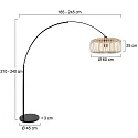 Steinhauer Staande lamp SPARKLED LIGHT E27 IP20, dimbaar