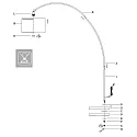 Mexlite Staande lamp SOLVA E27 IP20, dimbaar