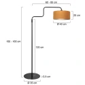 Steinhauer Staande lamp BLOEBA 1-vlams E27 IP20, zwart dimbaar