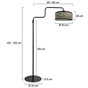 Steinhauer Staande lamp BLOEBA E27 IP20, dimbaar