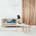Steinhauer Booglamp LUMA NOLA 1-vlams E27 IP20, wit dimbaar