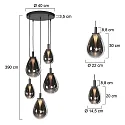 Steinhauer Pendelarmatuur GLIMSY IP20, dimbaar