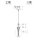 Steinhauer Pendelarmatuur GLIMSY IP20, dimbaar