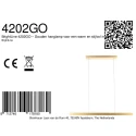 Mexlite Pendelarmatuur BRIGHTLINE 2-vlams IP20, goud dimbaar
