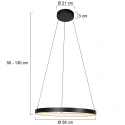 Mexlite pendant luminaire LUMEX 1 flame IP20, black dimmable