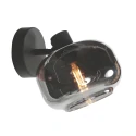 Mexlite Wandarmatuur TENEBRIS 1-vlams E14 IP20, zwart dimbaar