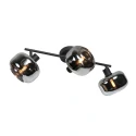 Mexlite Wandarmatuur TENEBRIS 3-vlams E14 IP20, zwart dimbaar