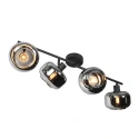 Mexlite Wandarmatuur TENEBRIS 4-vlams E14 IP20, zwart dimbaar