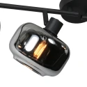 Mexlite Wandarmatuur TENEBRIS 4-vlams E14 IP20, zwart dimbaar