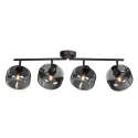 Mexlite Wandarmatuur TENEBRIS 4-vlams E14 IP20, zwart dimbaar