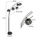 Mexlite floor lamp TENEBRIS E14 IP20, dimmable