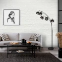 Mexlite Staande lamp TENEBRIS 5-vlams E14 IP20, zwart dimbaar