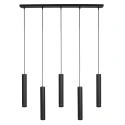 Steinhauer Pendelarmatuur DOWNLUME 5-vlams GU10 IP20, zwart dimbaar