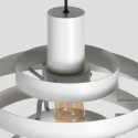 Steinhauer pendant luminaire HALO CIRQUE 1 flame E27 IP20, white dimmable