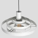 Steinhauer pendant luminaire HALO CIRQUE 1 flame E27 IP20, white dimmable