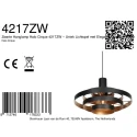 Steinhauer pendant luminaire HALO CIRQUE 1 flame E27 IP20, black dimmable