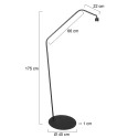 anne light & home floor lamp ZIG-ZAG 1 flame, without shade E27 IP20, black dimmable