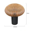Mexlite table lamp AURELIO 1 flame E27 IP20, black dimmable