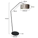 anne light & home floor lamp ZIG-ZAG E27 IP20, dimmable