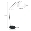 anne light & home floor lamp ZIG-ZAG E27 IP20, dimmable