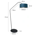 anne light & home Staande lamp ZIG-ZAG E27 IP20, dimbaar
