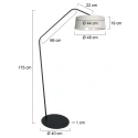anne light & home floor lamp ZIG-ZAG E27 IP20, dimmable