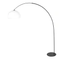 Booglamp CURVE 1-vlams E27 IP20, zwart dimbaar
