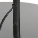 Booglamp CURVE 1-vlams E27 IP20, zwart dimbaar